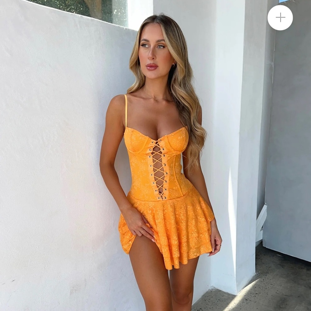 Outcast mini orange dress Mischa